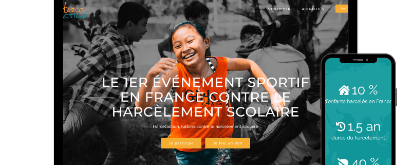 création du site internet Harcel'action par l'agence Lourseyre Communications